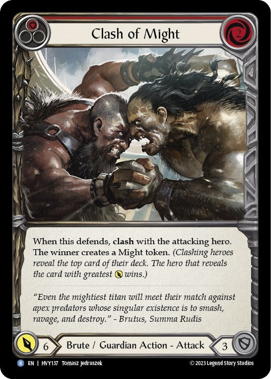 Image for Clash of Might (Red) (HVY137) (Heavy Hitters) - Flesh and Blood TCG