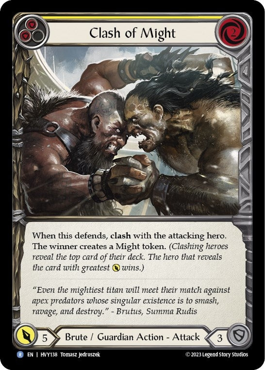 Image for Clash of Might (Yellow) (HVY138) (Heavy Hitters) - Flesh and Blood TCG