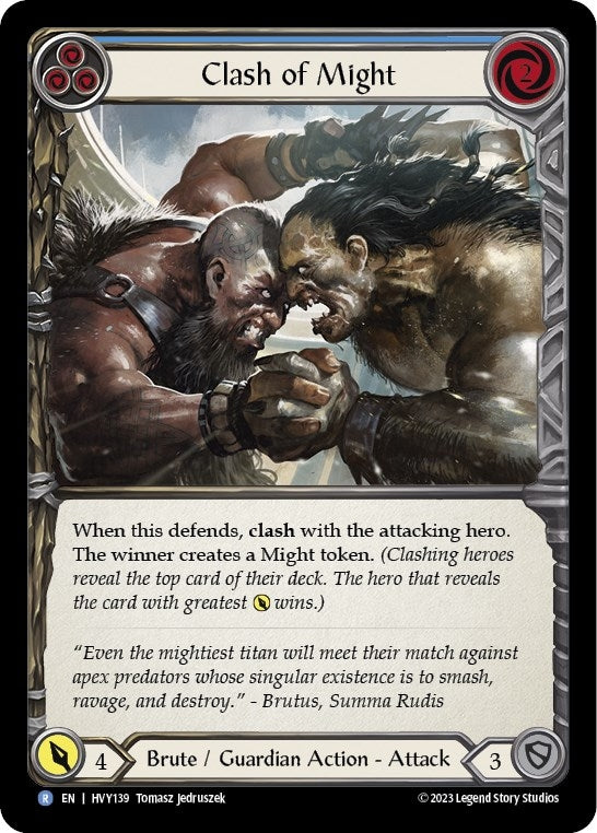 Image for Clash of Might (Blue) (HVY139) (Heavy Hitters) - Flesh and Blood TCG