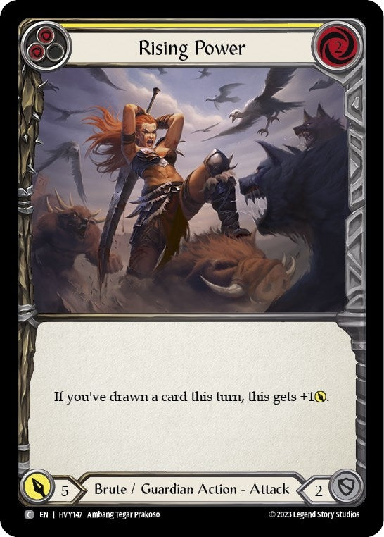Image for Rising Power (Yellow) (HVY147) (Heavy Hitters) - Flesh and Blood TCG