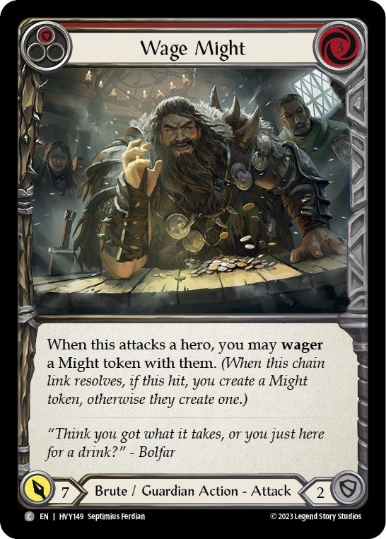 Image for Wage Might (Red) (HVY149) (Heavy Hitters) - Flesh and Blood TCG