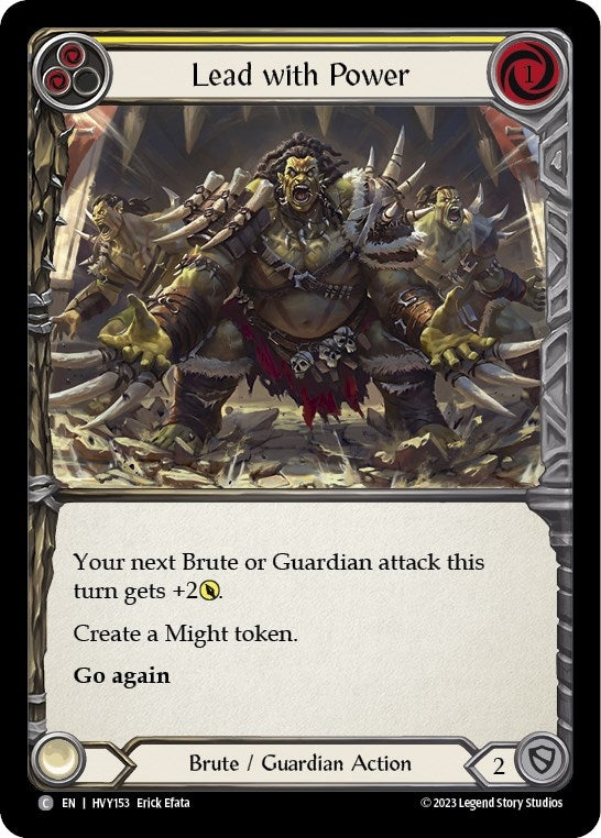 Image for Lead with Power (Yellow) (HVY153) (Heavy Hitters) - Flesh and Blood TCG