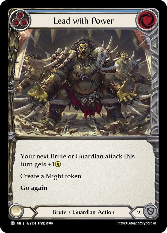 Image for Lead with Power (Blue) (HVY154) (Heavy Hitters) - Flesh and Blood TCG