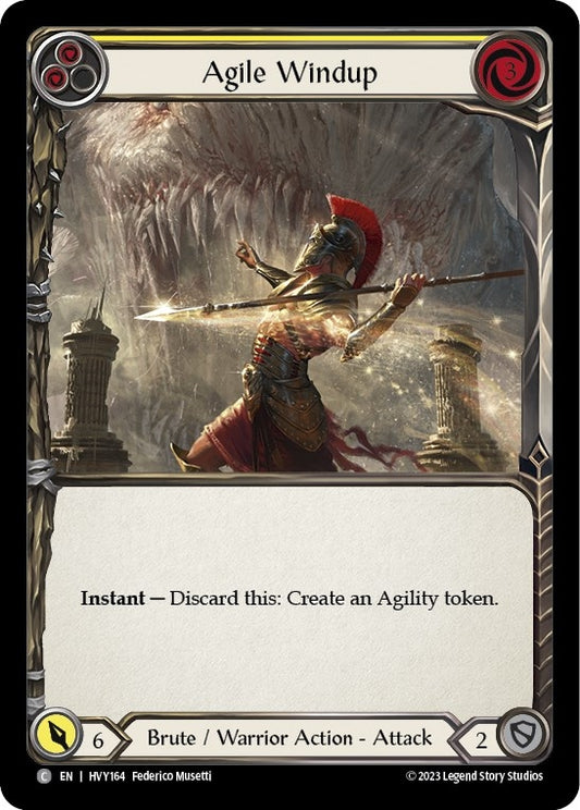 Image for Agile Windup (Yellow) (HVY164) (Heavy Hitters) - Flesh and Blood TCG