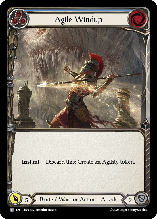 Image for Agile Windup (Blue) (HVY165) (Heavy Hitters) - Flesh and Blood TCG