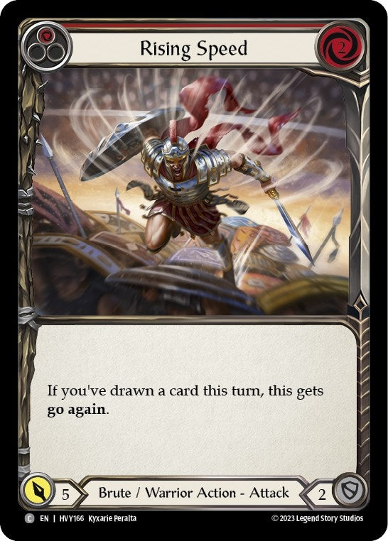 Image for Rising Speed (Red) (HVY166) (Heavy Hitters) - Flesh and Blood TCG