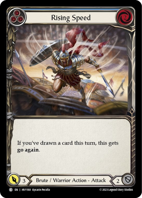 Image for Rising Speed (Blue) (HVY168) (Heavy Hitters) - Flesh and Blood TCG