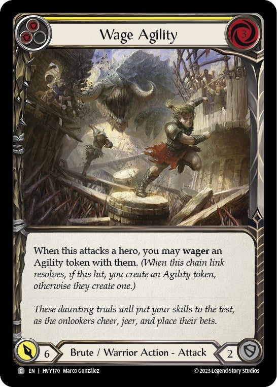 Image for Wage Agility (Yellow) (HVY170) (Heavy Hitters) - Flesh and Blood TCG