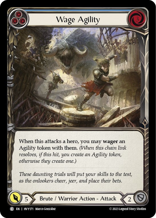 Image for Wage Agility (Blue) (HVY171) (Heavy Hitters) - Flesh and Blood TCG