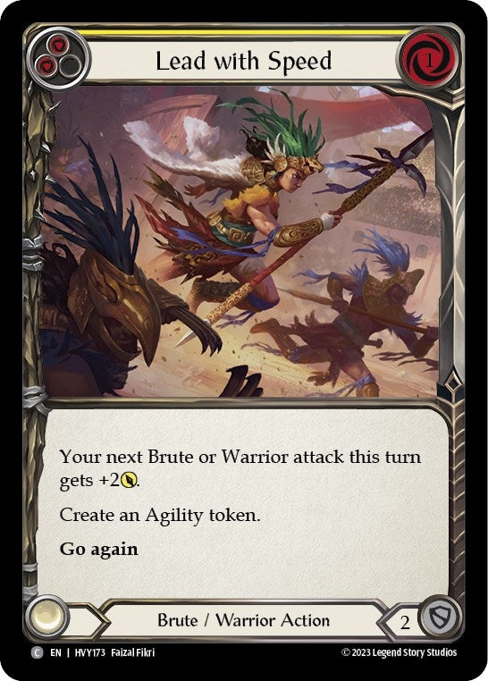 Image for Lead with Speed (Yellow) (HVY173) (Heavy Hitters) - Flesh and Blood TCG