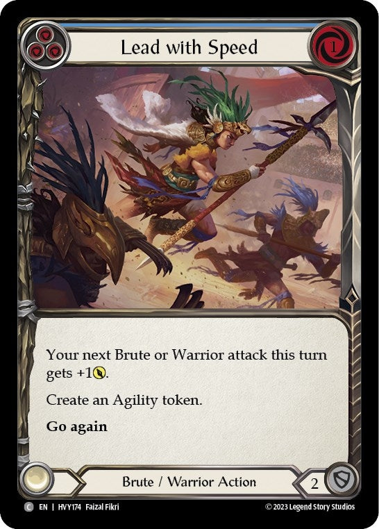 Image for Lead with Speed (Blue) (HVY174) (Heavy Hitters) - Flesh and Blood TCG