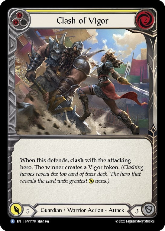 Image for Clash of Vigor (Yellow) (HVY178) (Heavy Hitters) - Flesh and Blood TCG