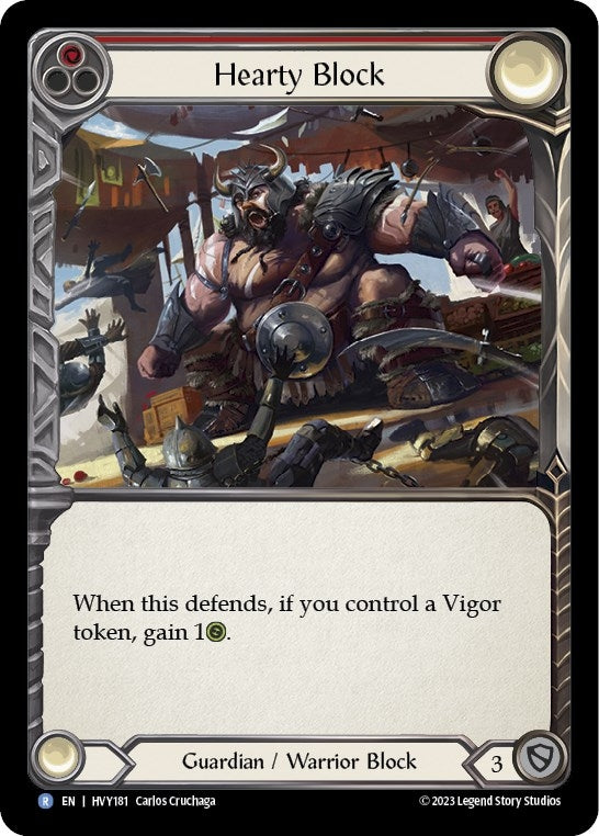 Image for Hearty Block (HVY181) (Heavy Hitters) - Flesh and Blood TCG
