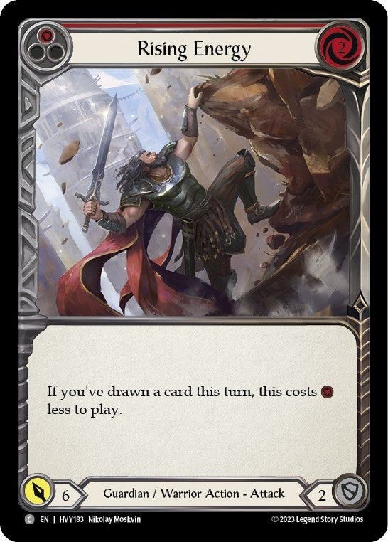 Image for Rising Energy (Red) (HVY183) (Heavy Hitters) - Flesh and Blood TCG