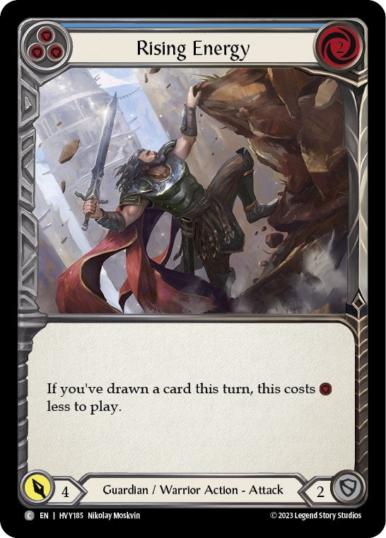 Image for Rising Energy (Blue) (HVY185) (Heavy Hitters) - Flesh and Blood TCG
