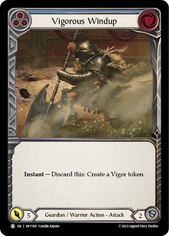 Image for Vigorous Windup (Blue) (HVY188) (Heavy Hitters) - Flesh and Blood TCG