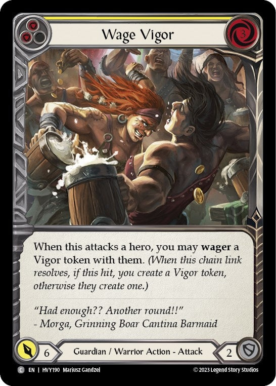Image for Wage Vigor (Yellow) (HVY190) (Heavy Hitters) - Flesh and Blood TCG