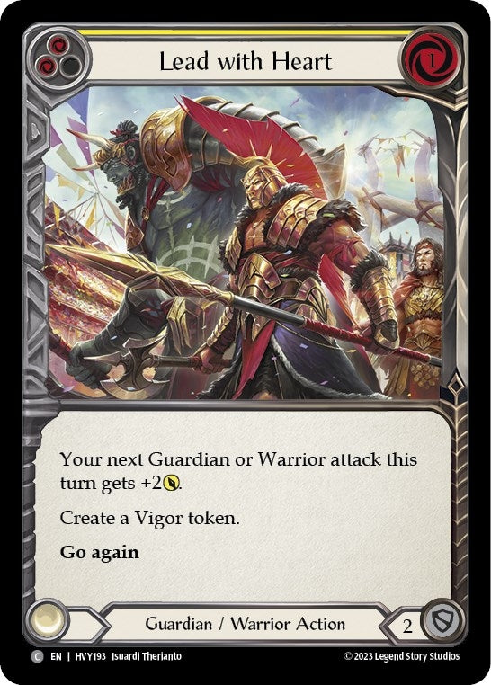 Image for Lead with Heart (Yellow) (HVY193) (Heavy Hitters) - Flesh and Blood TCG