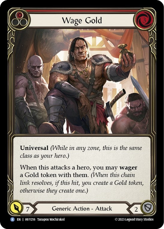 Image for Wage Gold (Red) (HVY216) (Heavy Hitters) - Flesh and Blood TCG
