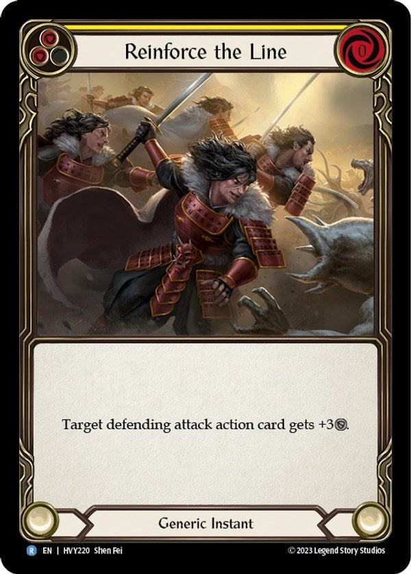 Image for Reinforce the Line (Yellow) (HVY220) (Heavy Hitters) - Flesh and Blood TCG