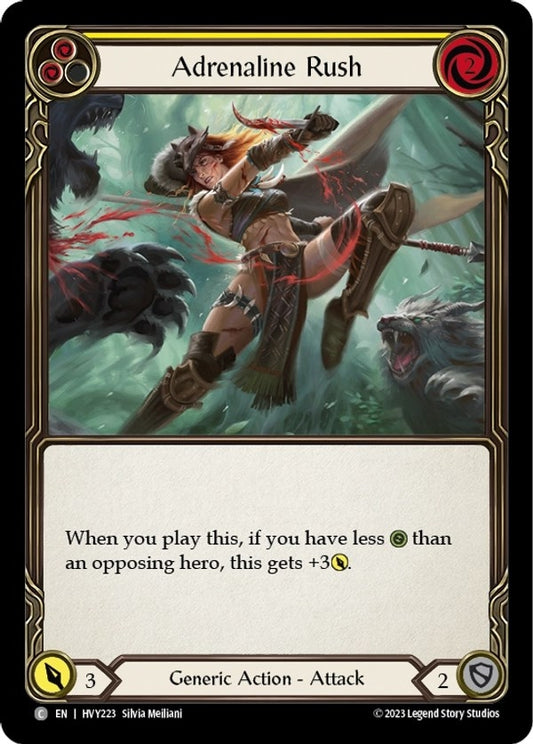 Image for Adrenaline Rush (Yellow) (HVY223) (Heavy Hitters) - Flesh and Blood TCG