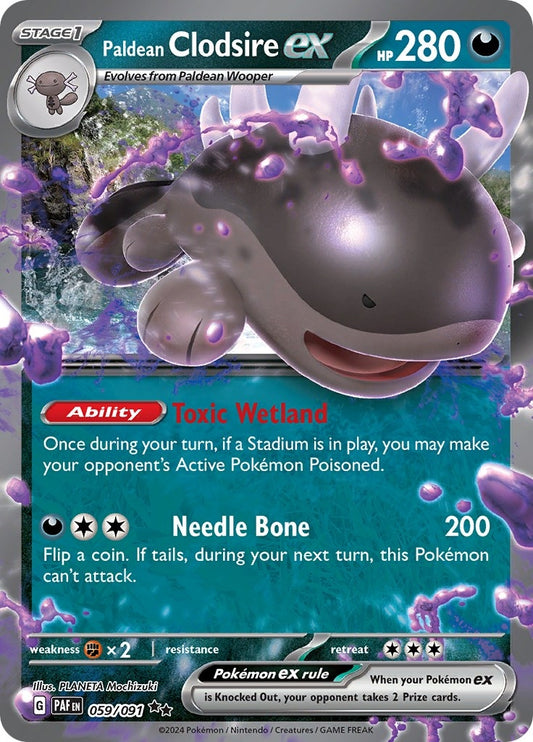 Image for Paldean Clodsire ex (059/091) (SV: Paldean Fates) - Pokemon