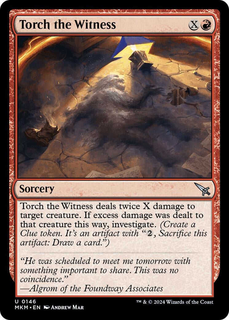 Image for Torch the Witness (a) (146) (Murders at Karlov Manor) - Magic: The Gathering