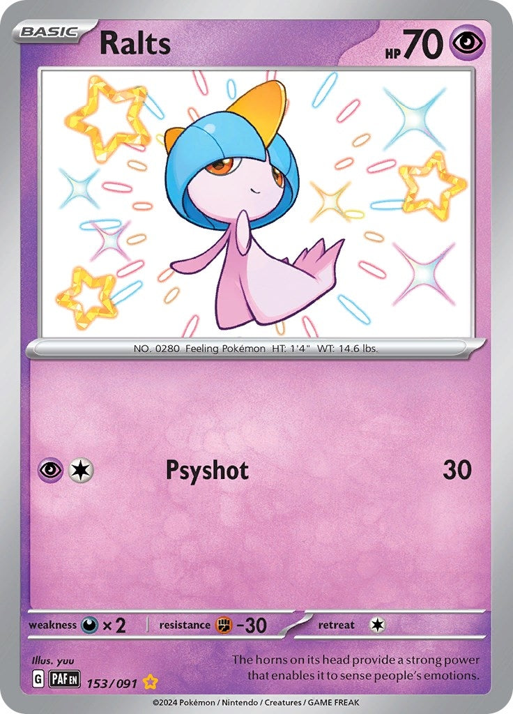 Ralts (153/091) (SV: Paldean Fates)