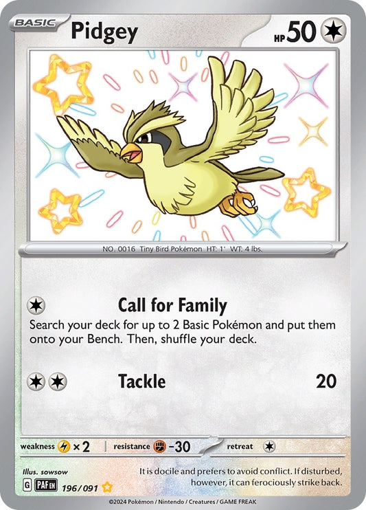 Pidgey (196/091) (SV: Paldean Fates)