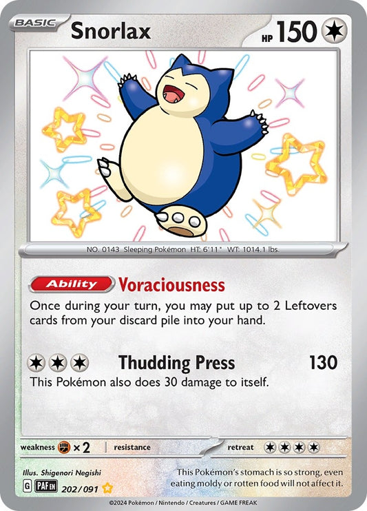 Snorlax (202/091) (SV: Paldean Fates)