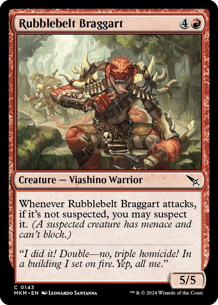 Image for Rubblebelt Braggart (143) (Murders at Karlov Manor) - Magic: The Gathering