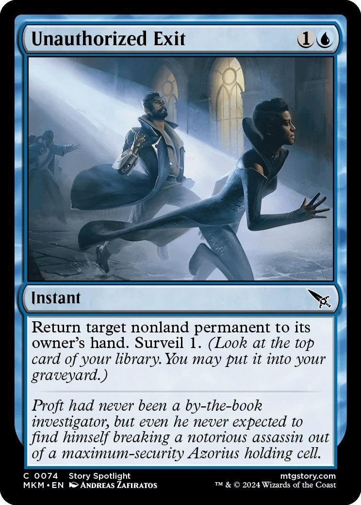 Image for Unauthorized Exit (74) (Murders at Karlov Manor) - Magic: The Gathering
