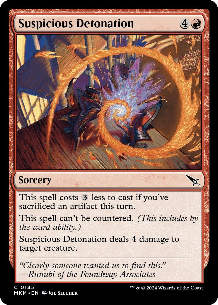 Image for Suspicious Detonation (145) (Murders at Karlov Manor) - Magic: The Gathering