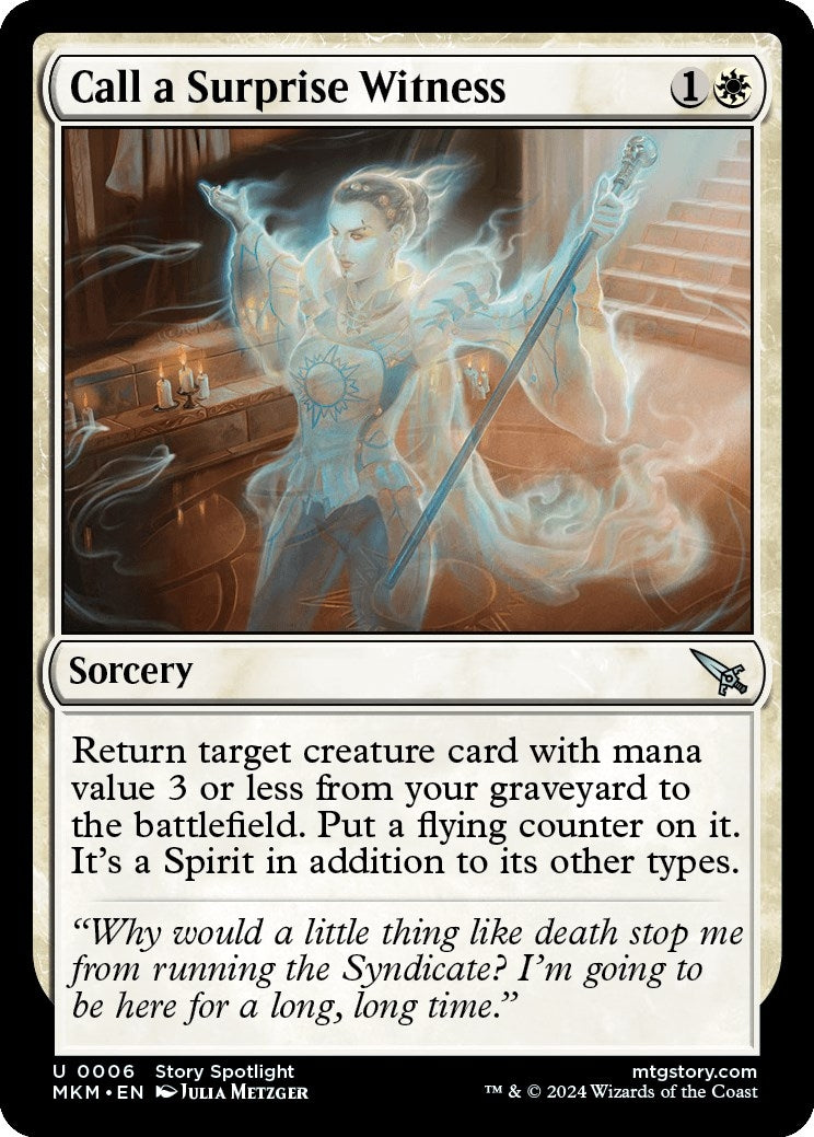 Image for Call a Surprise Witness (6) (Murders at Karlov Manor) - Magic: The Gathering