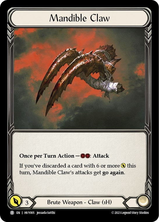 Image for Mandible Claw // Cintari Saber (HVY005 // HVY094) (Heavy Hitters) - Flesh and Blood TCG