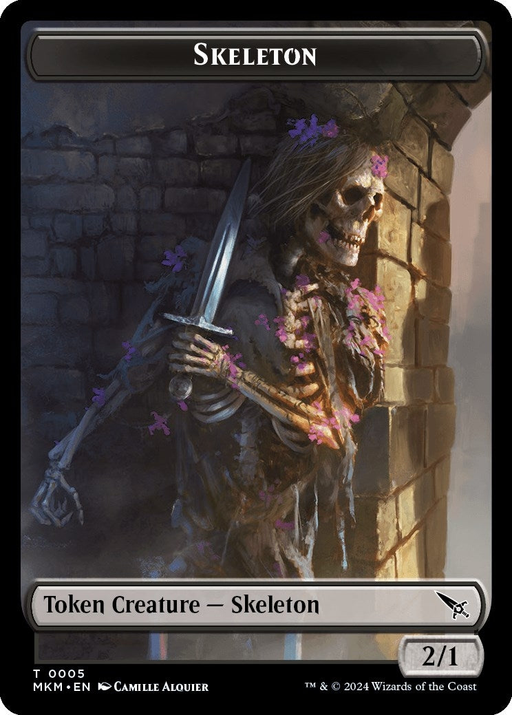 Skeleton Token (5) (Murders at Karlov Manor)
