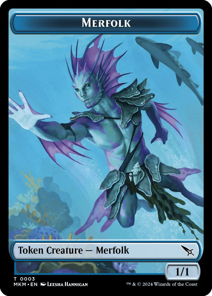 Image for Merfolk Token (3) (Murders at Karlov Manor) - Magic: The Gathering