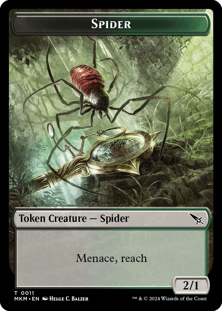 Image for Spider Token (11) (Murders at Karlov Manor) - Magic: The Gathering