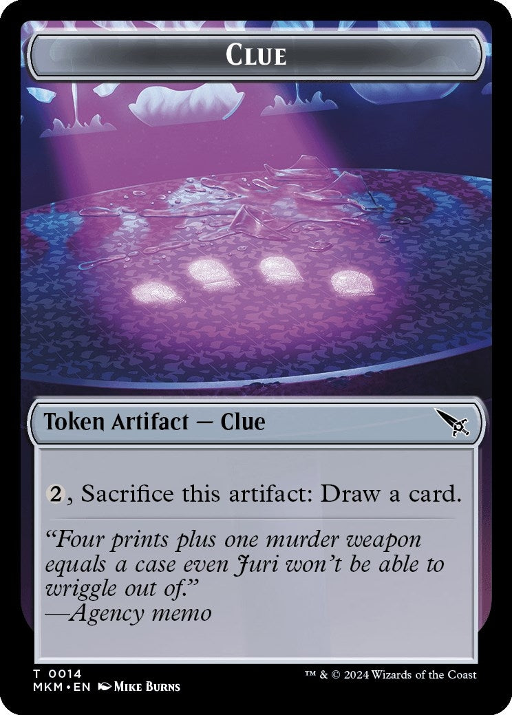 Clue (0014) // A 0041 Double-Sided Token (14 // 41) (Murders at Karlov Manor)
