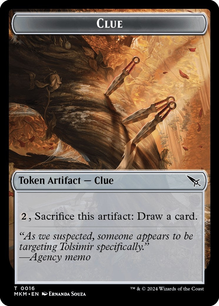 Image for Clue (0016) // A 0043 Double-Sided Token (16 // 43) (Murders at Karlov Manor) - Magic: The Gathering