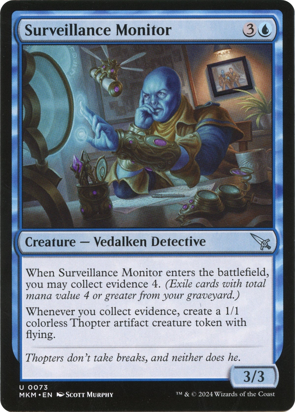 Image for Surveillance Monitor (b) (73) (Murders at Karlov Manor) - Magic: The Gathering