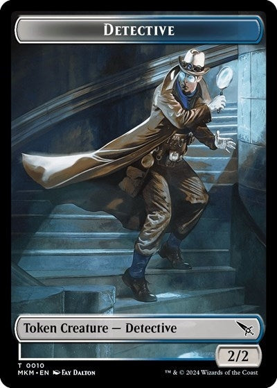 Detective // Ooze Double-Sided Token (10 // 8) (Murders at Karlov Manor)