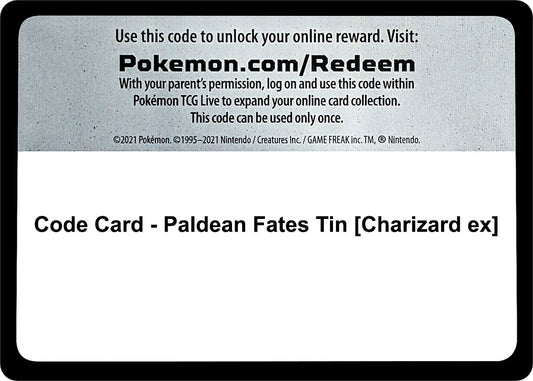 Image for Code Card - Paldean Fates Tin [Charizard ex] (SV: Paldean Fates) - Pokemon