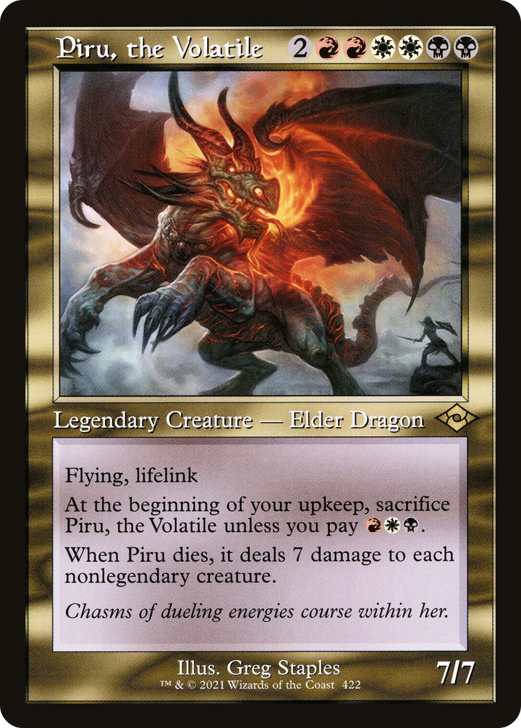 Piru, the Volatile (Retro Frame) (MH2-422) - Modern Horizons 2 Foil