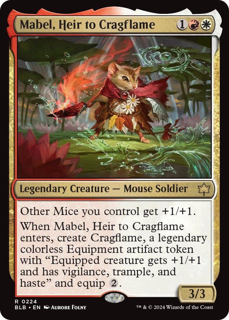 Image for Mabel, Heir to Cragflame (224) (Bloomburrow) - Magic: The Gathering