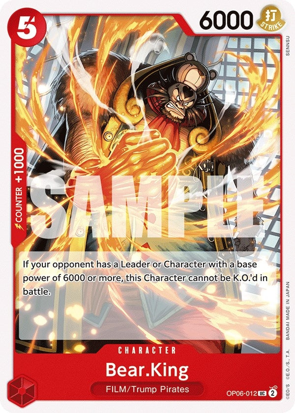 Image for Bear.King (OP06-012) (Wings of the Captain) - One Piece Card Game