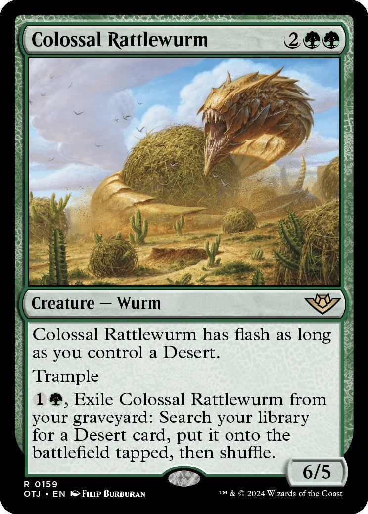 Image for Colossal Rattlewurm (159) (Outlaws of Thunder Junction) - Magic: The Gathering