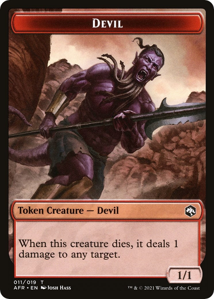 Image for Devil // Guenhwyvar Double-Sided Token (11 // 13) (Adventures in the Forgotten Realms) - Magic: The Gathering