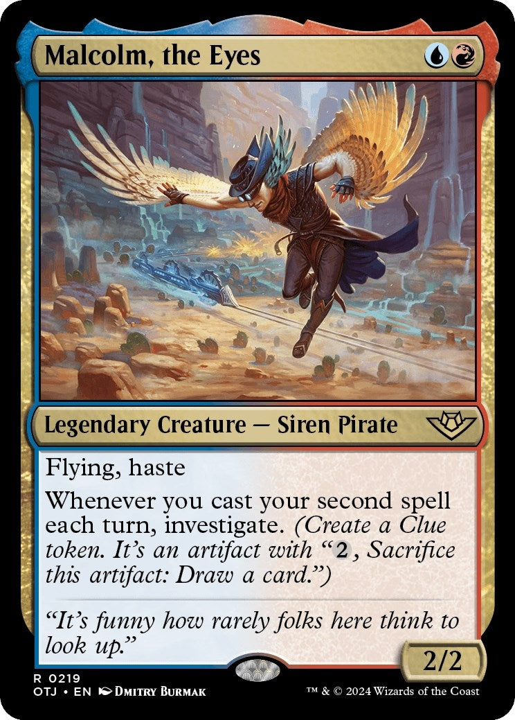 Image for Malcolm, the Eyes (219) (Outlaws of Thunder Junction) - Magic: The Gathering