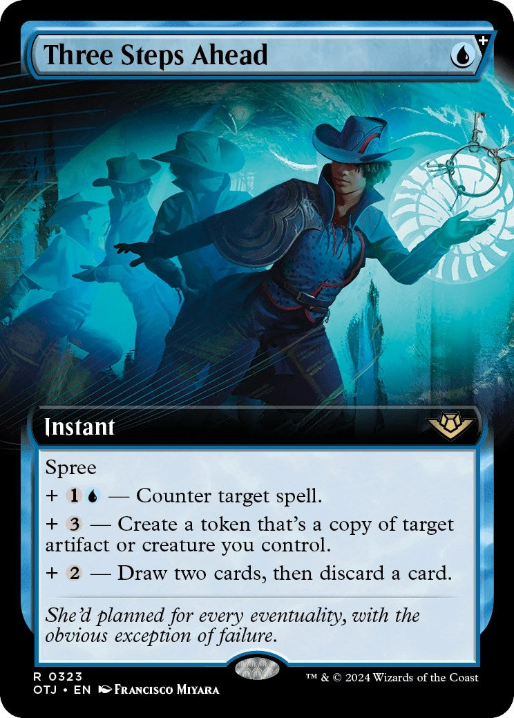 Image for Three Steps Ahead (Extended Art) (323) (Outlaws of Thunder Junction) - Magic: The Gathering